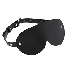 Load image into Gallery viewer, Eye mask Blindfold mask Eye Patch lightproof PU Leather Sexy Men&#39;s and Women&#39;s Cosplay SM Handcuffs Restraints Training Adjustable Costume Accessories (JewelBlue)
