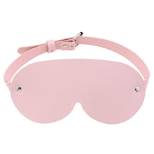 Load image into Gallery viewer, Eye mask Blindfold mask Eye Patch lightproof PU Leather Sexy Men&#39;s and Women&#39;s Cosplay SM Handcuffs Restraints Training Adjustable Costume Accessories (LightPink)
