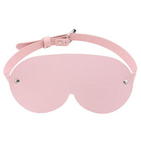 Eye mask Blindfold mask Eye Patch lightproof PU Leather Sexy Men's and Women's Cosplay SM Handcuffs Restraints Training Adjustable Costume Accessories (LightPink)