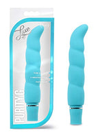 Blush Luxe Purity G - Platinum Cured Puria Silicone G Spot and External Vibrator - Ultrasilk Smooth - 10 Vibration Modes - IPX7 Waterproof - Body Safe Sex Toy for Women - 5 Yr Warranty - Aqua