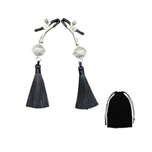 Load image into Gallery viewer, Nipple Clips,Women Adjustable Nipple Clamps with Bells and Tassel,Nipple Clamps for Men,Nipple Clamps for Women Pleasure,Nipple Clamps Non Piercing (Black)
