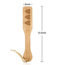 Load image into Gallery viewer, VENESUN Bamboo Spanking Paddle for Adults, 12.5inch Heart Paddle for Sex Play
