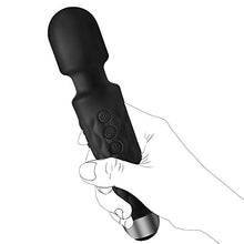 Load image into Gallery viewer, Powerful Personal Wand Massager with 8 Speeds 20 Patterns &amp; Flexible Neck, Cordless Handheld Waterproof Magic Massager for Neck Shoulder Body Back Relieves Muscle Tension at Home or in Trip.
