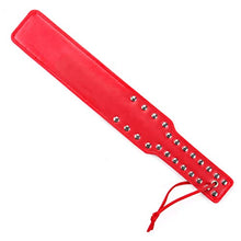 Load image into Gallery viewer, Couples BDSM Leather Hand pats Spanking Tools for Naughty Girls floggers and Paddles Sex (Red)
