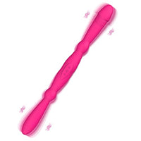 LEVETT Double Ended Dildos Vibrators16.5 Inch Dildo Adult Sex Toy G-Spot Clitoral Nipples Vaginal Stimulation and Anal Play-7 Adjustable Angles on Both Ends+8 Vibration Modes, Lesbian Couple Sex Toy