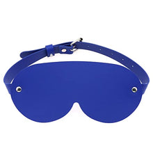 Load image into Gallery viewer, Eye mask Blindfold mask Eye Patch lightproof PU Leather Sexy Men&#39;s and Women&#39;s Cosplay SM Handcuffs Restraints Training Adjustable Costume Accessories (JewelBlue)
