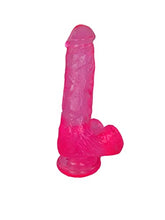 Load image into Gallery viewer, Get Lucky 7 Inch Jelly Dong Flexible Latex-Free Sex Toy for Adults, Pink
