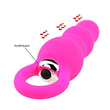 Load image into Gallery viewer, Vibrating Anal Beads Butt Plug, ERUN Graduated Design Silicone Anal Vibrator Waterproof G spot Anal Sex Toy for Men Women and Adult Couples
