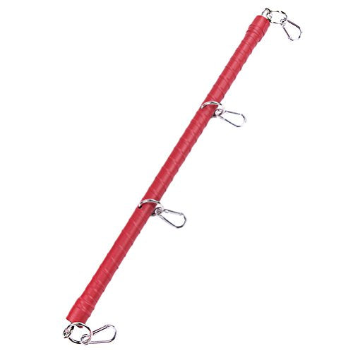 LUOEM Spreader Bar Position Ankle Cuffs Leg Spreader Bar Restraint Sports Training Tools for Adults Couple (Red)