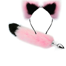 Load image into Gallery viewer, Sexy Fox Metal Butt Plug Tail with Hairpin Kit Tail for Couple Cosplay (Color : Mixed Colors)
