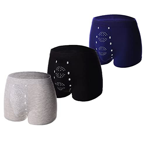 JIYEHG Long Lasting Man Tomarine Male Growth & Hardening Delay & Slimming Underwear, with Massage Particles Especially (3Colors A,XL)