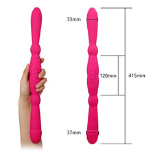 Load image into Gallery viewer, Realistic Double-Ended Vibrating G-Spot Dildo Vibrator - 8 Vibrations with Botton Control, Rechargeable Fake Penis Adult Sex Toys,G Spot Clitoris Nipple Prostate Vagina Stimulator For Lesbian&amp;Couples
