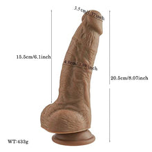 Load image into Gallery viewer, Big Silicone Dildos, 8.1&quot; Soft Elephant Dildo Butt Plugs for Women, Men, Brown
