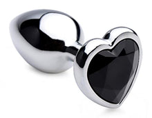 Load image into Gallery viewer, Black Heart Gem Anal Plug - Medium
