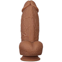 Load image into Gallery viewer, Double Layer Realistic Dildo Silicone Material No Any Smell Huge Penis Big Dick Large Cock Dong Strong Suction Cup 2 Balls G-spot Adult Sex Toys (8.3 Inch)
