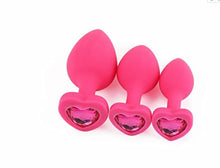 Load image into Gallery viewer, Anal Plug Trainer Kit,3PCS Silicone Jeweled Butt Plugs, Anal Butt Plug Sex Toys Kit for Starter Beginner Men Women Couples (Pink)
