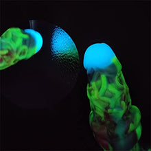 Load image into Gallery viewer, Realistic Alien Luminous Dildo, Mixed-Color Flexible Liquid Silicone Dildo with Strong Suction Cup G-Spot Toys Big Knot Thick Adult Sex Toy for Women
