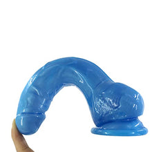 Load image into Gallery viewer, Flexible Dildos G Spot Penis Suction Cup Dick Manual Anal Vaginal Fake Penis Stimulating Massager Women Toys (Blue)
