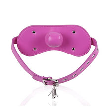 Load image into Gallery viewer, FHBWQY Adult Play Leather Harness Mouth Gag Ball Mask BDSM Head Bondage Restraint Slave Sex Toys Couples (Size : C)
