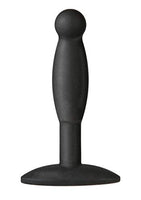 Doc Johnson Platinum Premium Silicone - The Minis - Smooth - Medium - 4.0 in. Long and 0.8 in. Wide - Butt Plug - Petite Anal Toy - Great for Beginners - Black