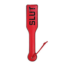 Load image into Gallery viewer, VENESUN Faux Leather Slut Spanking Paddle for Sex Play, 12.8inch Total Length Paddle for Adults, Red
