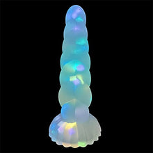 Load image into Gallery viewer, New Luminous Tiny Dildo with Suction Cup Glow in Dark Colorful Knot Penis for Beginners Female Men Masturbator Anal Massager Toy
