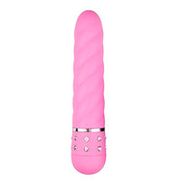 EasyToys Love Diamond Twisted Vibrator, Pink, 67 Gram