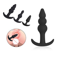 Load image into Gallery viewer, ERUN Silicone Anal Plug Beads Butt Plug, Pack of 3 Anal Plugs, Trainer Set from Beginners to Advanced Player, Kit for Comfortable Long-Term Wear, Anal Sex Toys for Adult Couples
