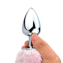 Load image into Gallery viewer, FST Anal Plug Trainer with Imitation Fluffy Bunny Tail, Stainless Steel Butt Plug Role Play Anal Sex Toys for Men Women Couples
