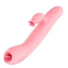 Load image into Gallery viewer, Vibrating Vibrator Sucking Toy Rose for Women Sucker Telescopic Toys stimulating Clitoral Stimulator Silicone Dildo Vibrate Rabbit Heating Sex Couples Things Rechargeable
