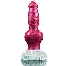 Load image into Gallery viewer, 9.65 Inch Silicone Made Artificial Wolf Dildo Multi Color Animal Style Suction Knotty
