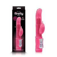 NS Novelties Firefly Jessica Glow in The Dark Thrusting & Rotating Rabbit Vibrating (Pink)