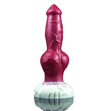 Load image into Gallery viewer, 9.65 Inch Silicone Made Artificial Wolf Dildo Multi Color Animal Style Suction Knotty
