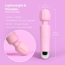 Load image into Gallery viewer, Rechargeable Vibrator Wand - 20 Patterns &amp; 8 Speeds - [ G Spot Vibrators ] Clit Vibrator | Sex Toys | Vibrator for Her Pleasure | Personal Wand Massager | Quiet &amp; Small Female Adult Toys - Light Pink
