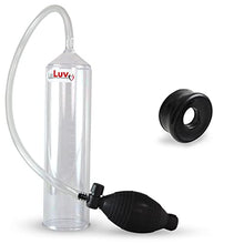 Load image into Gallery viewer, LeLuv Easyop 2.25 Inch by 9 Inch Cylinder Penis Pump Black Bgrip Ball Handle Clear Graduated Cylinder/Clear Collapse-Resistant Hose + 1&quot; I.D. Black TPR [200003-002]
