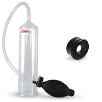 LeLuv Easyop 2.25 Inch by 9 Inch Cylinder Penis Pump Black Bgrip Ball Handle Clear Graduated Cylinder/Clear Collapse-Resistant Hose + 1