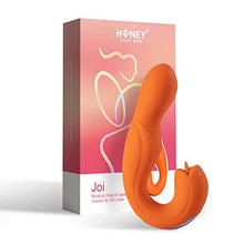 Load image into Gallery viewer, Clitoral Licking Rotating G Spot Vibrator Honey Play Box Joi  3 in 1 Clit Tongue Dildo Vaginal Vibrating Stimulator Adult Sex Toys with 7 Rotating&amp; 7 Clit Licking Modes Massager Butt Plug (Yellow)
