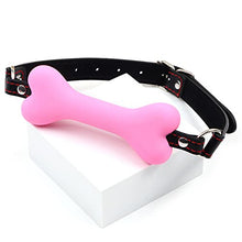 Load image into Gallery viewer, Silicone Mouth Ball Gag Dog Bone sm Alternative Binding restrictive Behavior Toys (Pink)
