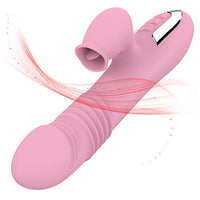 G Spot Rabbit Vibrator Anal Stimulator Vaginal Dildos for Women Silicone Vibration Modes Sex Toys Licking Massage Powerful Rose Massagers Clitoral Flexible Heating Adult