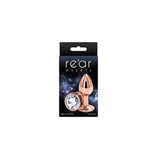 Load image into Gallery viewer, Rear Assets Anal Butt Plug - Rose Gold- Small - (Clear Jewel)
