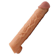 Load image into Gallery viewer, Amalgo Really 10.5 inch Skin Ample Penis Enhancer Sheath Extender New Year 2020 Type Enlargement Extra Large Male Stretchy Moving Extension Sleeve Cage Home Gift
