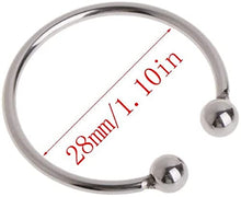 Load image into Gallery viewer, Kinky Pinx 18+ Adult only Sex Toys Cock Rings Stainless Steel Penis Rings Glans Ring with 2 Joy Pressure Balls (28mm), 1.0 Count
