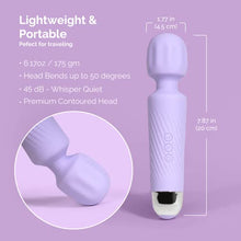 Load image into Gallery viewer, Rechargeable Vibrator Wand - 20 Patterns &amp; 8 Speeds - [ G Spot Vibrators ] Clit Vibrator | Sex Toys | Vibrator for Her Pleasure | Personal Wand Massager | Quiet &amp; Small Female Adult Toys - Purple
