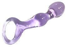 Load image into Gallery viewer, CCHW Glass Dildo Anal Beads, Crystal Anal Beads Pleasure Wand Butt Plug G-spot P-spot Massager Pleasure Wand Penis Anal Sex Toys for Men Women, Light Purple
