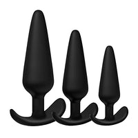 ERUN 3Pcs Silicone Anal Plugs for Comfortable Long-Term Wear Anal Plug Training Set/Anal Sex Trainer/Prostate Massage Anus Dilator Anal Ball for Beginners Advanced Users