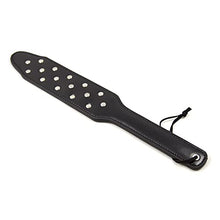 Load image into Gallery viewer, VENESUN Studded Spanking Paddle for Adult BDSM, 14.8in Faux Leather Sex Toys Paddles for Bondage Role Play
