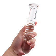 Load image into Gallery viewer, Dildo Anal Masturbator? A Gift Transparent Easy to Clean Glass Female G-spot Masturbator Dildo for Ladies L
