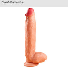 Load image into Gallery viewer, 12 Inch Realistic Dildo Soft Large Dildo with Strong Suction Cup, Lifelike Flexible Thick Anal Dildo Adult Sex Toy for Women
