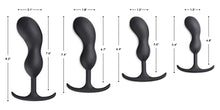 Load image into Gallery viewer, HEAVY HITTERS Premium Silicone Weighted Prostate Plug - Small, Black
