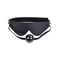 ran Eye mask with Black Solid Soft Mouth Ball Integrated Toy Elastic Band Adjustable Mouth Ball